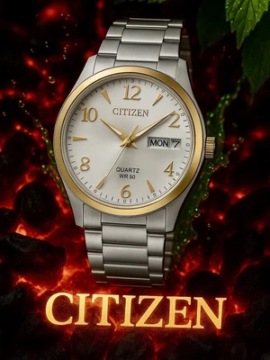 Men’s Citizen Silver & Gold Quartz Watch - Image 1 of 2