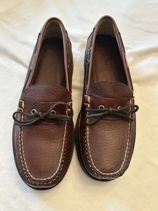 Zapatos LL Bean Allagash Bisonte Cuero 273080 Marrón Cosidos a Mano Un Ojo Sin usar, en caja Talla 11.5 - Imagen 1 de 8