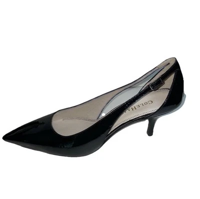 Cole Haan Pump  Heels Black Patent leather With Buckle Size 7.5 B - Image 1 of 4