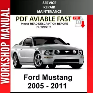FORD MUSTANG 2005 2006 2007 2008 2009 2010 SERVICE REPAIR WORKSHOP MANUAL - Picture 1 of 1
