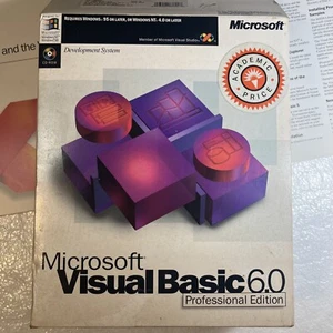 Microsoft Visual Basic 6.0 Professional Edition CD-ROM Software & Retail Box - Picture 1 of 14