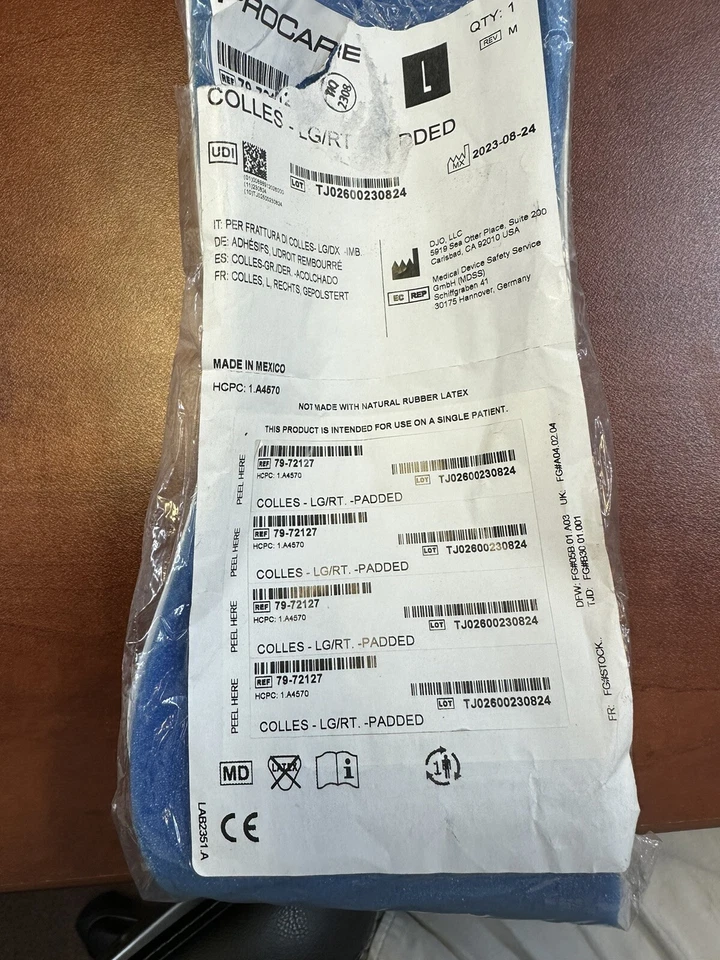 Procare Colles Splint Padded Right 9" .5" Large 79-72127