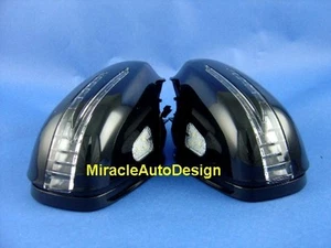 ARROW LED BLACK DOOR MIRROR COVER SET FOR 2005-2008 MERCEDES BENZ W219 CLS-CLASS - Picture 1 of 6