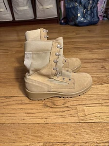 Belleville Hot Weather Tan Safety Steel Toe Boots Size 5.5 Wide - 300 DES ST - Picture 1 of 8