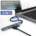 Multiport 3 IN 1 USB 3.0 Type C Hub USB C Hub Adapter Ultra-Slim USB C Docking