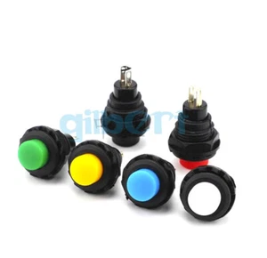Interruptor de botón pulsador 10 piezas 12 mm agujero 2 pines SPST R13-502 #F21 - Imagen 1 de 4