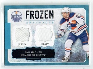13-14 UD Upper Deck Frozen Artifacts  Sam Gagner  Dual Jerseys