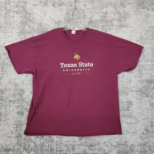 Camisa Texas State Bobcats Para Hombres 2XL XXL Roja Manga Corta Corte Atlético Universidad - Imagen 1 de 8