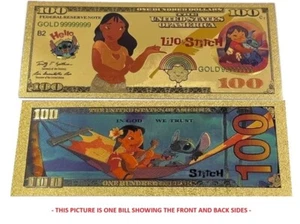 Billete "Hola" de puntada coleccionable Disney chapado en lámina de oro 24k - Nina - Imagen 1 de 1