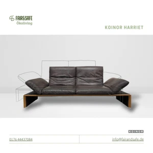 KOINOR Harriet Dreistizer Büffel-Leder Sofa Manuelle Funktion Couch Designer - Bild 1 von 11
