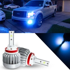 H8 H9 H11 Ice Blue LED COB Bulbs for Ford Focus Fusion Fog Driving Lights Lamp - Picture 1 of 11