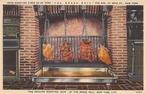 NEW YORK CITY - The Brass Rail Restaurant - English Roasting Jack - ADVERTISING - Picture 1 of 2