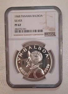 1968 PANAMA BALBOA,  SILVER -- NGC PF 67 - Picture 1 of 2