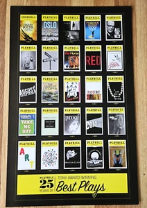 PLAYBILL 25 YEARS TONY-AWARD WINNING BEST PLAYS 1994-2018 Window Card Poster - Picture 1 of 3