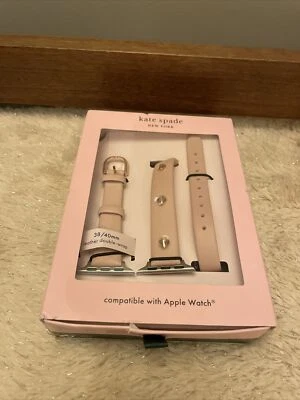 kate spade New York Blush Double-Wrap Leather 38/40mm Band for Apple Watch - NIB - Image 1 of 2