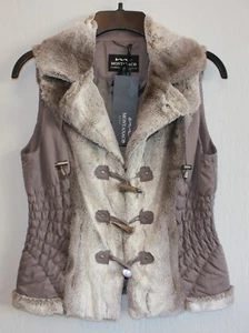 MontanaCo Faux Fur Vest Taupe New with Tags - Bild 1 von 5