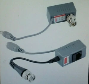 Transceptor Balun Pasivo de Video y Alimentación T76 Cat5e a BNC para Cámara CCTV - Imagen 1 de 12