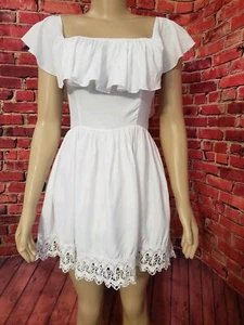 Vestido Blanco Boho Amantes y Amigos Talla S Pequeño Flutter Funda Verano Retro - Imagen 1 de 6