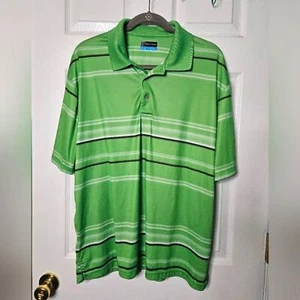 PGA tour green striped men's polo size XL - Picture 1 of 4