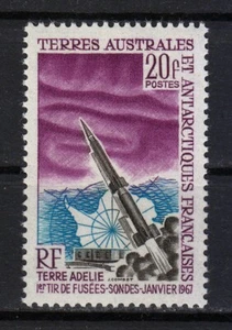 TAAF 1967 MNH Mi 28 Sc 29 Launching of 1st Space Probe, Adelie Land 1967 ** - Picture 1 of 2