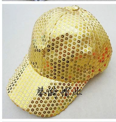 Women Men Kids Children Sequined Shiny Costume Jazz Glitter Trilby Dance Hat Cap - image 1 of 4