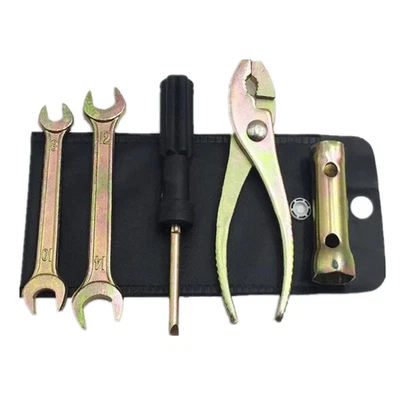 Motorcycle Tool Kit Pliers Wrench Spark Plug Sleeve Spanner Screwdriver Remover - Image 1 of 4