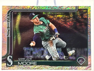 Dylan Moore 2025 Topps Baseball Topps Foil Parallel Seattle Mariners - Image 1 of 4
