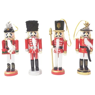 4Pcs Christmas Nutcracker Hanging Decor Creative Decorative Xmas Tree Decor - Image 1 of 4