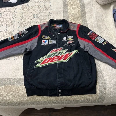 Chaqueta de Carreras NASCAR Diet Mountain Dew Dale Earnhardt Jr De Colección Talla Grande  Foto 1 de 4