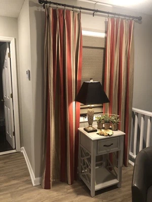 "Cortinas plisadas de pellizco personalizadas forradas, peso 88"" precio para par-3 pares disponibles" Foto 1 de 4