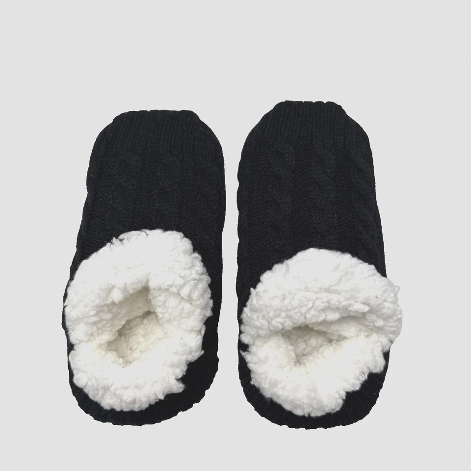 Zapatillas para mujer HUE con cable de piel de oveja (negras) talla S/M (5-6) 7032 Foto 1 de 3