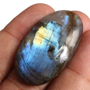 50,5 Cts. Blu Naturale Labradorite Ovale Cabochon Pietra Preziosa S-4229 - Foto 1 di 3