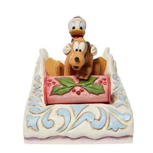 Jim Shore Disney PLUTO Y DONALD TRINEO FIGURA-UNA CARRERA AMISTOSA 6008973 NUEVO - Imagen 1 de 2
