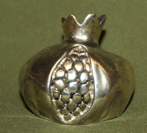 Vintage hand made silver coated 925 pomegranate figurine paper weight - Picture 1 of 12