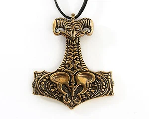 Bronze Viking Bone Hammer Pendant -- Norse/Thor/Gothic/Medieval/Jewelry/Skyrim - Picture 1 of 2
