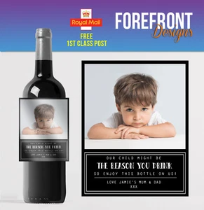 Etiqueta de botella de vino personalizada, maestro razón por la que bebes/cumpleaños/cualquier ocasión - Imagen 1 de 1