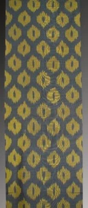 11 Yard HAND MADE UZBEK Natural SILK IKAT ADRAS FABRIC #7406 - Picture 1 of 4