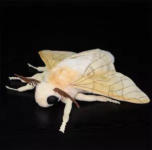 Simulation Insect Silkworm Moth Stuffed Animal Toy 27cm Plush Doll Kids Gift - Picture 1 of 8
