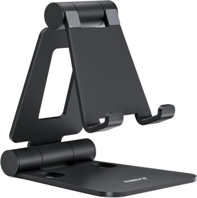 Nulaxy Dual Folding Cell Phone Stand, Fully Adjustable Foldable Desktop Phone - Image 1 of 4