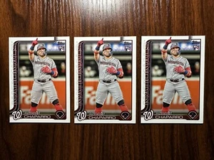 2025 Topps Series 1 Andres Chaparro Nationals Base RC Rookie - #167 - 3 Card Lot - Picture 1 of 2