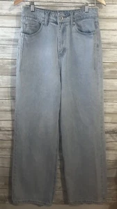 Denim ajustado patatas fritas calce recto holgado pierna ancha lavado ligero tiro alto talla 11 J134 - Imagen 1 de 3