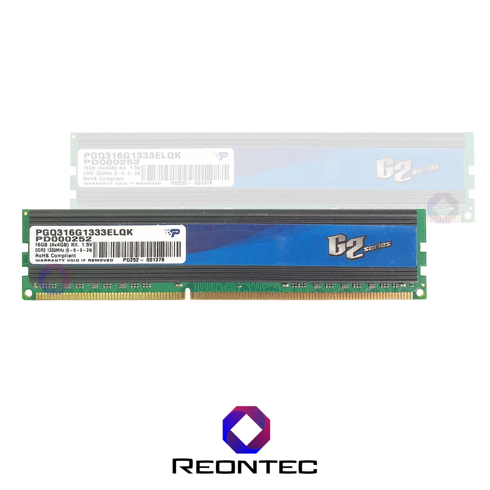 4GB RAM PC Patriot G2 Series Division 4 PC3 - 10600 DDR3 PGQ316G1333ELQK - Immagine 1 di 1
