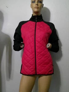 MARMOT Polartec Light Puffer Quilted Hybrid Jacket Bright Pink Black Wmn Large - Picture 1 of 5