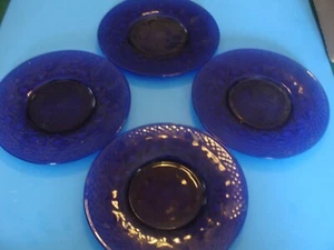 SELTENE 4 KOBALTBLAUE KAISERGLAS CAPE COD SALATTELLER - Bild 1 von 5