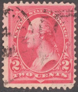 Scott 267, the 1895 2¢ Banknote Issue, Type III with Dot in S of Cents - Used - Picture 1 of 2