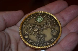 Moneda de Desafío de la Libertad Iraquí 589o Batallón de Apoyo Casiones de Hierro - Imagen 1 de 2
