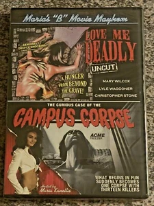 Love Me Deadly / The Curious Case of the Campus Corpse (DVD, Code Red) BRANDNEU - Bild 1 von 2