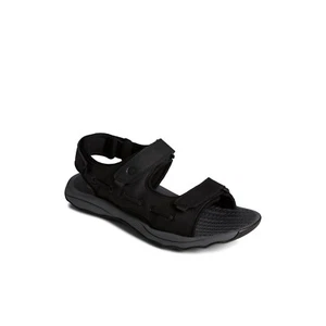 Sandalia deportiva ajustable de cuero de grano completo negra Sperry Rivington para hombre 11 ZPO1988 - Imagen 1 de 12