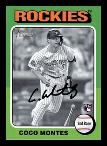 Topps HERITAGE COCO MONTES 2024 BLANCO Y NEGRO PARALELO ROCKIES RC #263 - Imagen 1 de 2