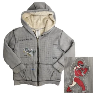 Vintage Disney Store Power Rangers Hooded Fleece Lined Jacket Youth Medium 7/8 - Picture 1 of 11